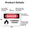 Signmission Flammable Storage Danger Sign, Aluminum, 24in W x 18in L, 2PK OS-2PACK-DS-A-1824-L-2015 - alternate 5